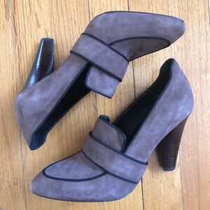 Derek Lam 10 Crosby Street Taupe Suede High Heel Loafers - Women